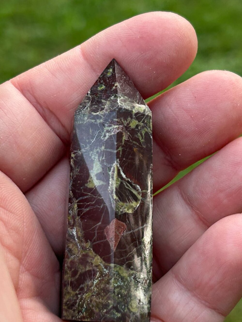 Dragon Blood Stone Tower β Polished Crystal Point